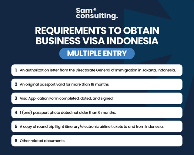 Requirement to obtain multiple entry business visa indonesia